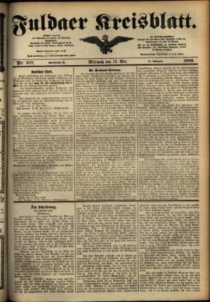 Ausgabe vom Mittwoch, den 12. Mai 1909.