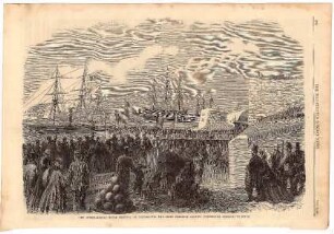 The International Naval Festival at Portsmouth: The "Reine Hortense" leaving Portsmouth Harbour
