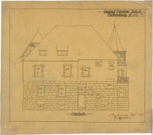Billing, Hermann; Diedesheim - Neckarelz; Portland - Zementwerke - Direktoren Villa, Rückfassade (Teilansicht)
