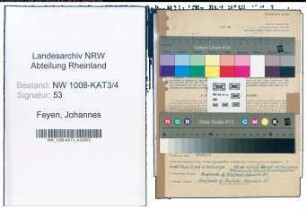 Entnazifizierung Johannes Feyen , geb. 19.02.1899 (Buchhalter)