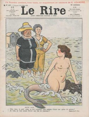 Repos gaté - Dites donc, la petit' mère, ça doit rudement vous embêter d'avoir une queue de poisson? - Et vous, ça vous amuse d'avoir une tête de chameau?