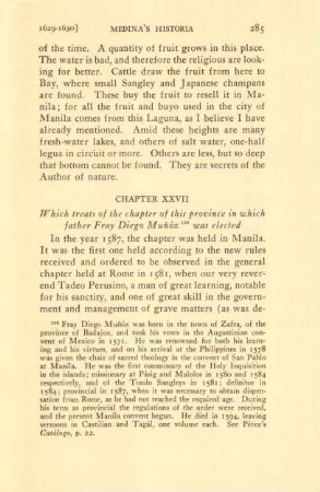 Chapter XXVII. Which treats of the chapter of this province in which father Fray Diego Munoz was elected