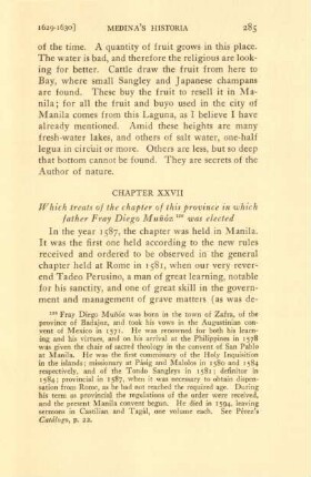 Chapter XXVII. Which treats of the chapter of this province in which father Fray Diego Munoz was elected