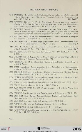 Textilien und Teppiche (Nr. 1549-1575)