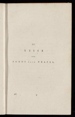 IV. Reise Von Fondi Nach Neapel
