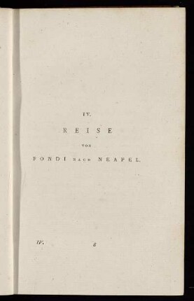 IV. Reise Von Fondi Nach Neapel