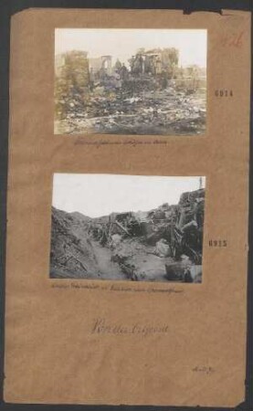 Trümmerfeld eines Gehöftes im Osten