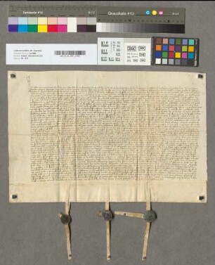 Revers Johanns von Scheidingen als erzbischöflicher Amtmann zu Werl. Mitsiegler: Godart Furstenberg, Wilhelm Stail von Holstein. d. am Sonntag judica.