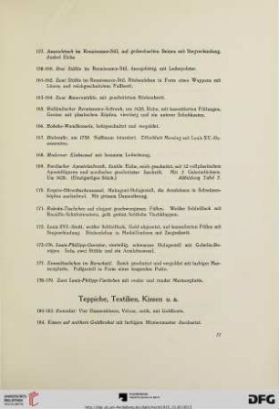 Teppiche, Textilien, Kissen u.a. (Nr. 180-209)