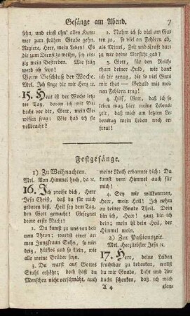 Festgesänge.