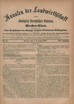 No. 49. Berlin, den 2. Dezember 1868. VIII. Jahrgang.