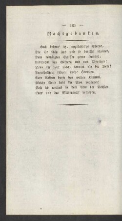 Nachtgedanken.
