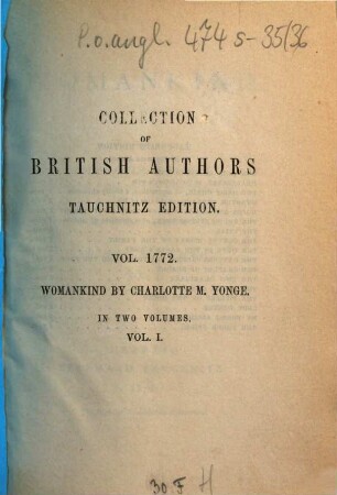 Womankind : in 2 volumes, 1