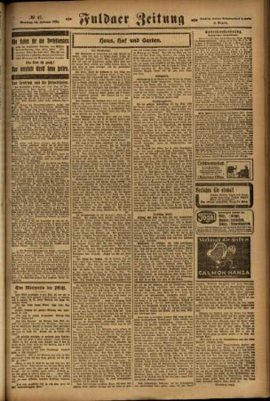 Dritte Ausgabe vom Sonntag, den 24. Februar 1924.