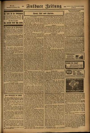 Dritte Ausgabe vom Sonntag, den 24. Februar 1924.