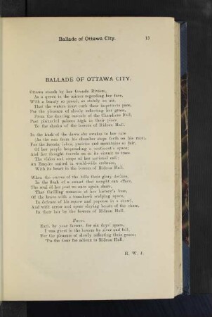 Ballade of Ottawa City