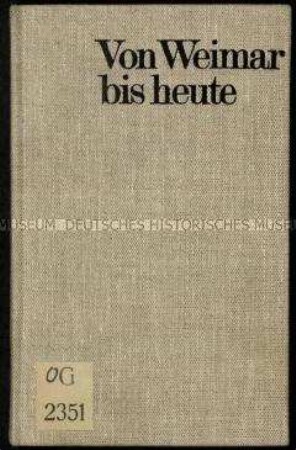 Erlebnisbericht des deutschen Politikers Willi Brundert zur Geschichte der Weimarer Republik bis 1965