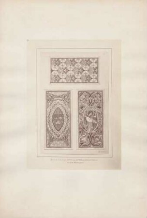 Malerei an den Leibungen und Wölbungen der VIII. Bogenstellung der Mittelwand des großen Wartburgsaales