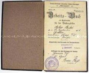 Arbeitsbuch eines Bäckergesellen