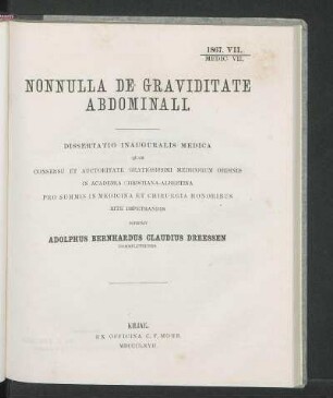 Nonnulla De Graviditate Abdominali.