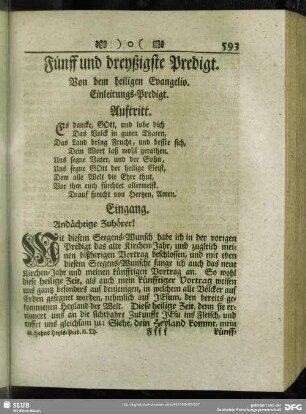 Fünff und dreyßigste Predigt. Von dem heiligen Evangelio