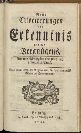 Ein und siebenzigstes und zwey und siebenzigstes Stück.