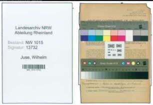 Entnazifizierung Wilhelm Juse , geb. 10.12.1900 (Polizeibeamter)