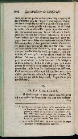 13. De l´Air Empressé. - De la Médisance.