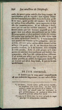 13. De l´Air Empressé. - De la Médisance.