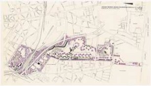 Bundesgartenschau 1971, Köln Ideenwettbewerb Grünzug Süd: Lageplan 1:2500