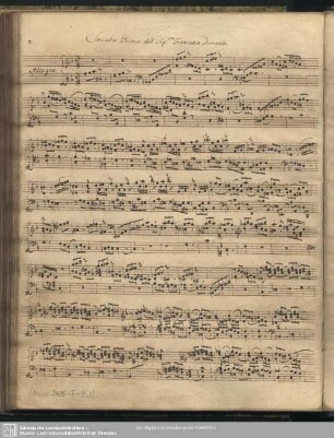 Sonata Prima del Sig:re Francesco Durante.