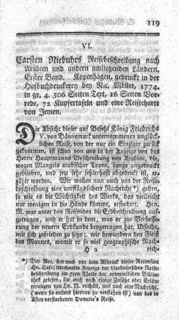 Reisebeschreibung nach Arabien und andern umliegenden Ländern. Bd.1.