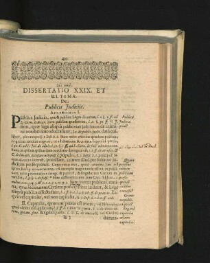 Dissertatio XXIX. Et Ultima. De Publicis Iudiciis.