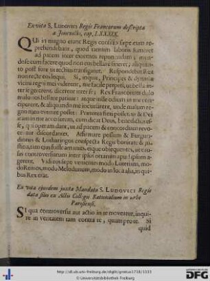 Ex vita S. Ludovici Regis Francorum descripta a Joinvillio, cap. LXXXIX.