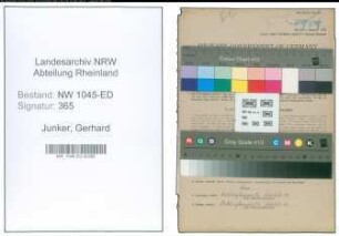 Entnazifizierung Gerhard Junker , geb. 26.04.1891 (Lehrer)