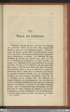 XVI. Skizzen aus Californien