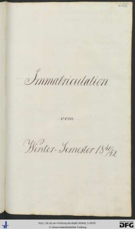 [S. 655] Wintersemester 1841/42