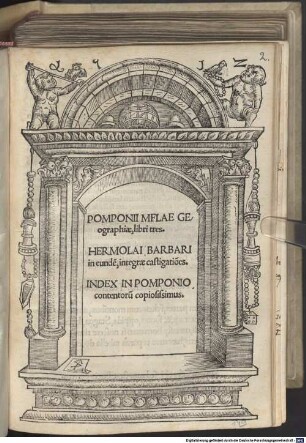 Pomponii Melae Geographiae libri tres