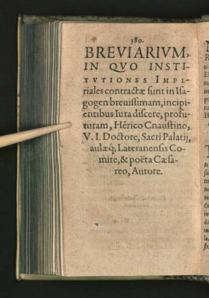 Breviarvm, In Qvo Institvtiones Imperiales contractae sunt in ...