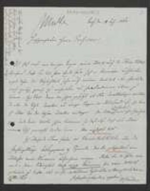 Brief von Johann Müller an Unbekannt