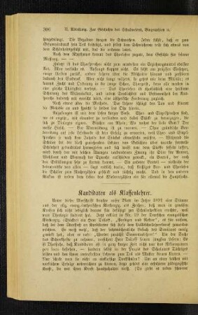 Kandidaten als Klassenlehrer