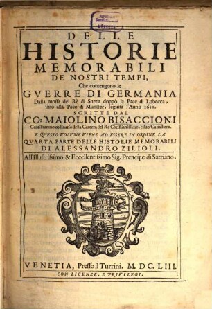 Historie memorabili di nostri tempi