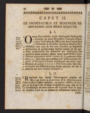 56-88, Caput II. De Dignitatibus & Beneficiis, quae per obitum naturalem in Curia vacant.