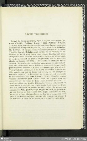 Livre treizième