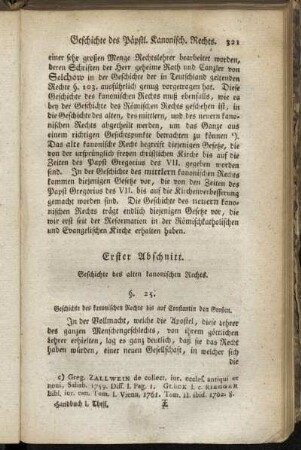 Erster Abschnitt. Geschichte des alten kanonischen Rechts.