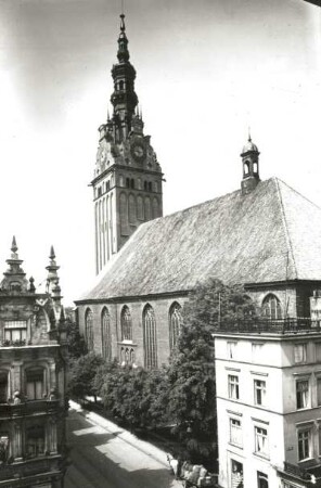 Elbing, Nikolaikirche : Elbing (Elblag/Polen). Stadtpfarrkirche St. Nikolai. Ansicht von Südosten
