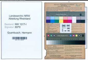 Entnazifizierung Hermann Quambusch , geb. 06.03.1897 (Tabakwarenhaendler)