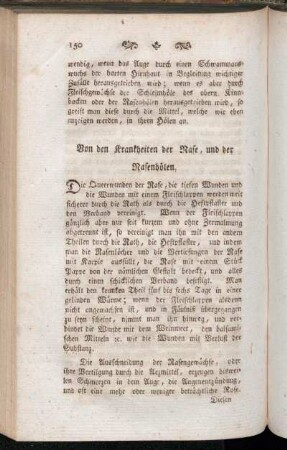 Von den Krankheiten der Nase, und der Nasenhölen.