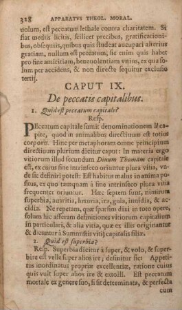 Caput IX. De peccatis capitalibus.
