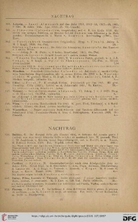Nachtrag (Nr. 950 - 970)